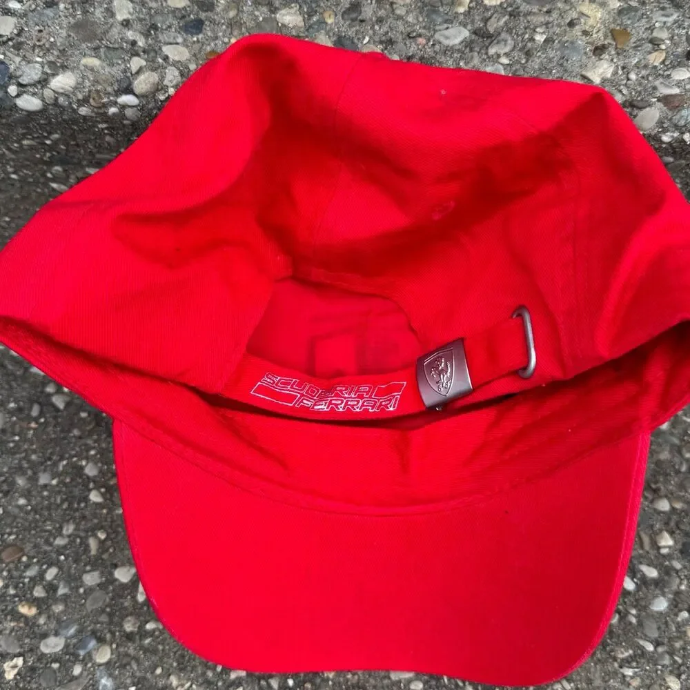 Ferrari Scuderia Hat Red Adjustable Motorsport Racing Cap Italy Style